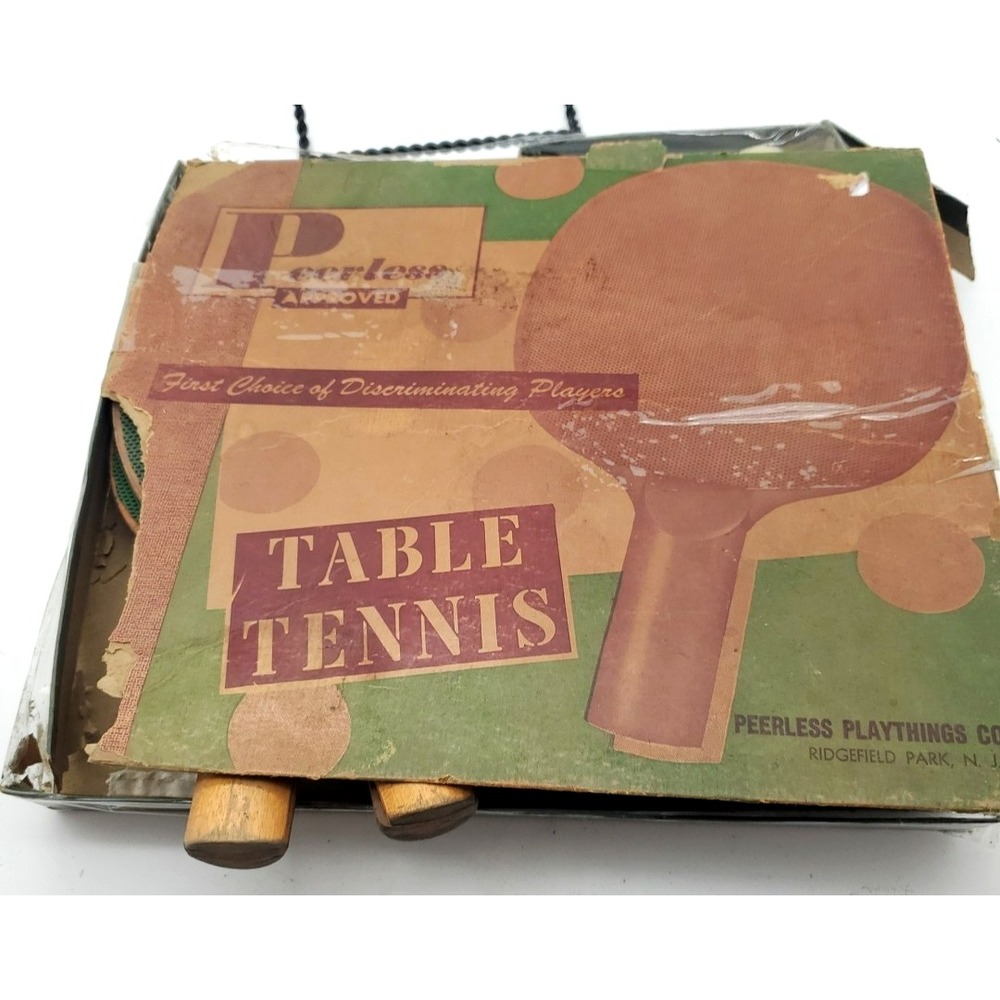 Vintage Peerless Playthings Official Table Tennis Set In‎ Original Box Rare